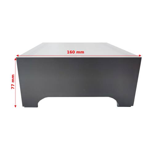Nóżkozaślepki PEŁNE do profilu aluminiowego 160mm CZARNE komplet - wysokość 77 mm - PCV - 2szt